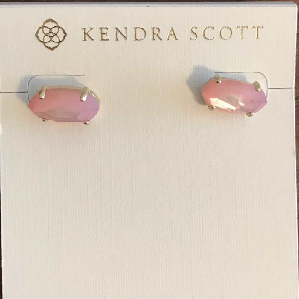 Kendra Scott earrings pink gemstone
